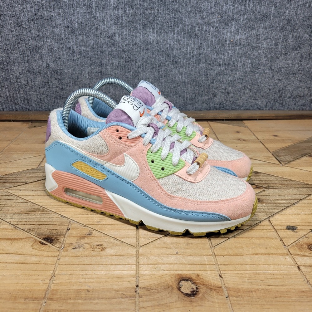 Nike Air Max 90 SE Sun Club Multi Color DJ9997- 100 Womens Size 7.5 Shoes Pastel